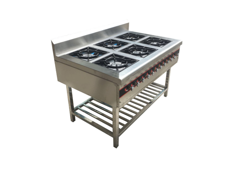 淮揚菜廚房設備商用燃氣不銹鋼六頭煲仔爐