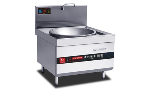 企業單位食堂廚房設備節能不銹鋼單頭商用電磁炒爐