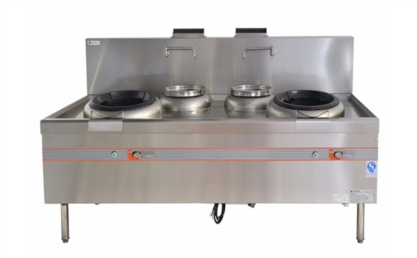 酒樓廚房商用燃氣爐灶設備不銹鋼靜音兩炒兩溫炒爐